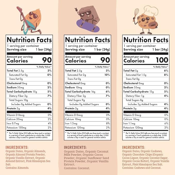 Skout Organic Dessert Inspired Kids Snack Bar Variety Pack (18 Pack) | Organic Kids Snack Bars | School Snacks & Lunch Snacks |