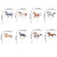 Arthsdite Horse Cupcake Toppers 24Pcs Plastic Small Equestrian Theme Baby Shower Party Decorations Style 2