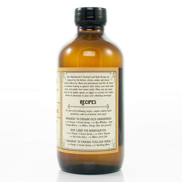 MacSweeties Cocktail Syrups - Orange ‘n’ Cream Flavor - 8 Fl Oz Bottle