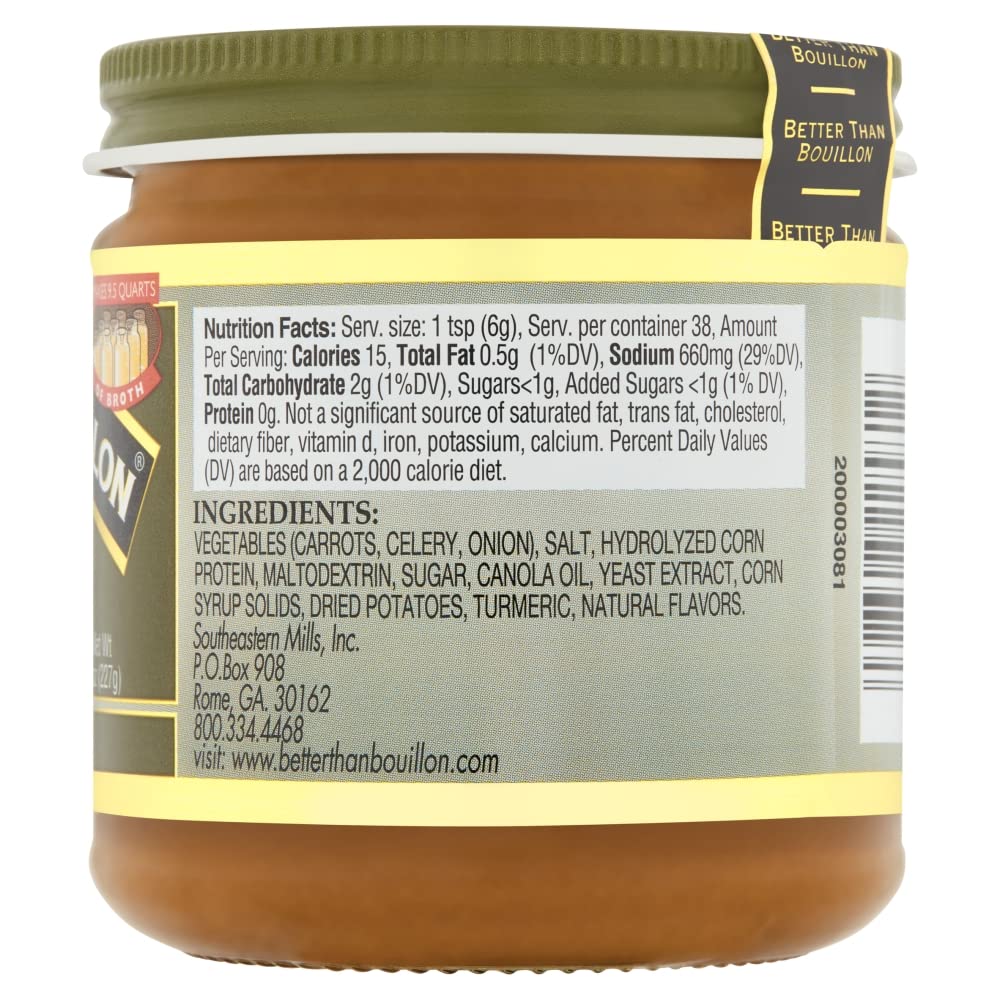 Better Than Bouillon Vegetarian No Chicken Base, Certified Vegan, 8 OZ Jar