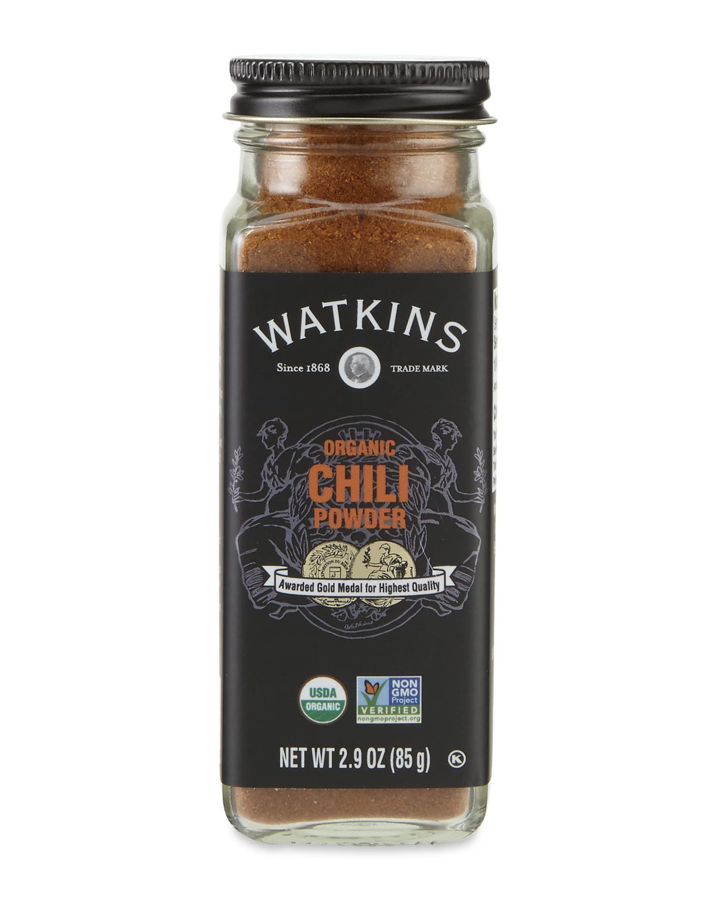 Watkins Gourmet Organic Spice Jar, Chili Powder, 2.9 Ounce Jar, 3 Count