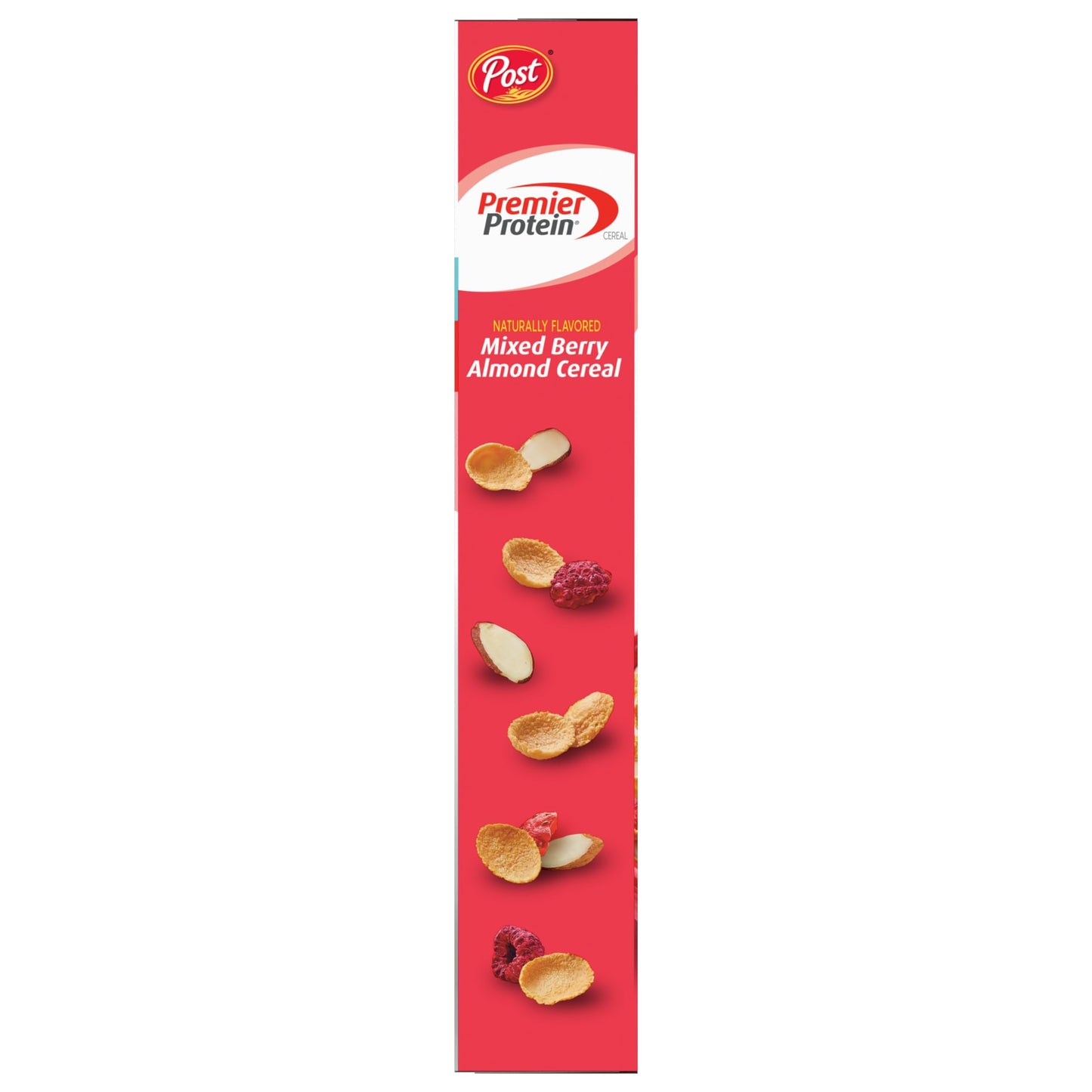 Post Premier Protein Mixed Berry Almond Cereal, Protein Cereal Flakes Mixed with Dried Berries and Sliced Almonds, Contains 20g