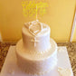 yaxwhty Cake Topper - Happy Birthday in Heaven, Gold Glitter, In Loving Memory, Perfect for Celebrations and Anniversaries