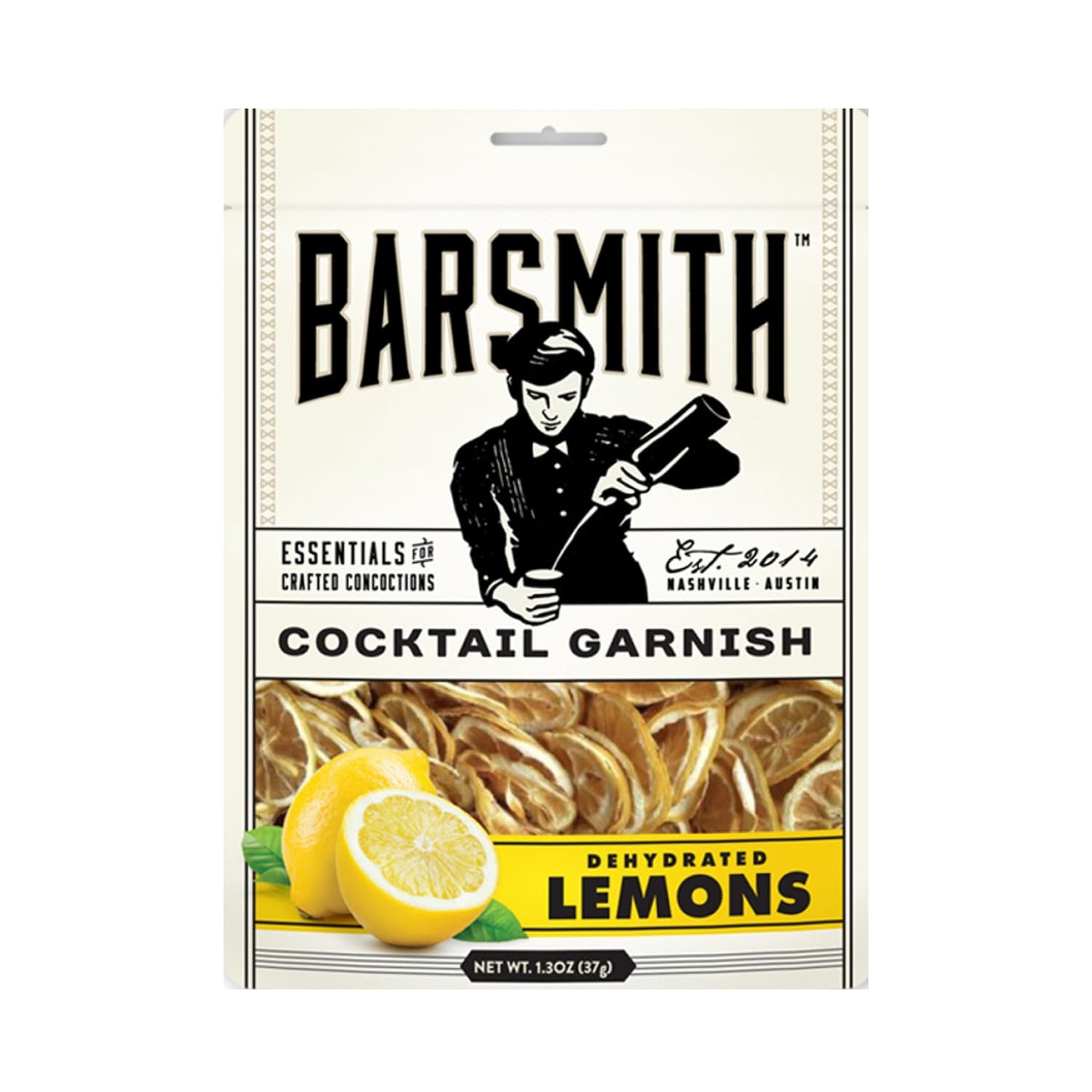 Barsmith Dehydrated Lemons - 100% Real Dried Citrus - 17.64oz Pack