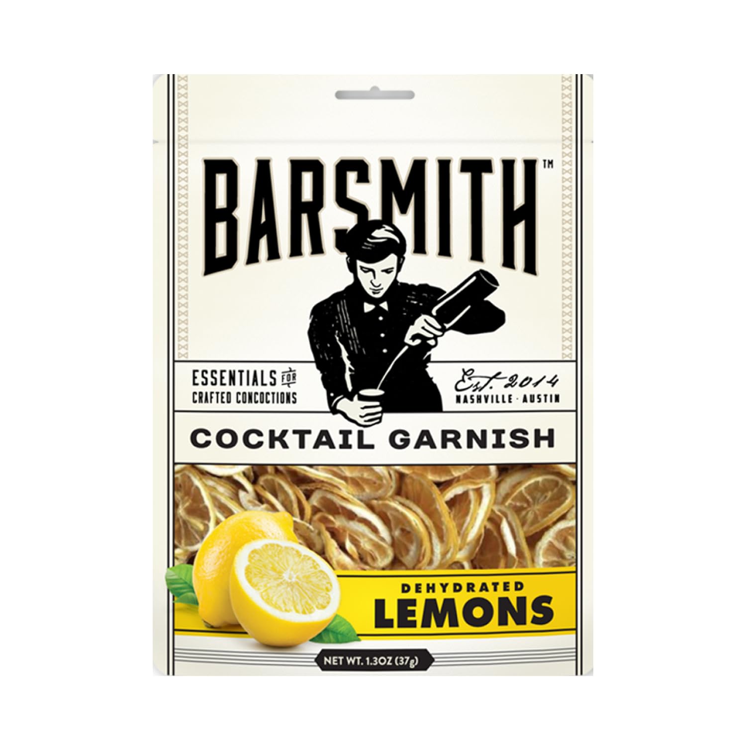 Barsmith Dehydrated Lemons - 100% Real Dried Citrus - 17.64oz Pack