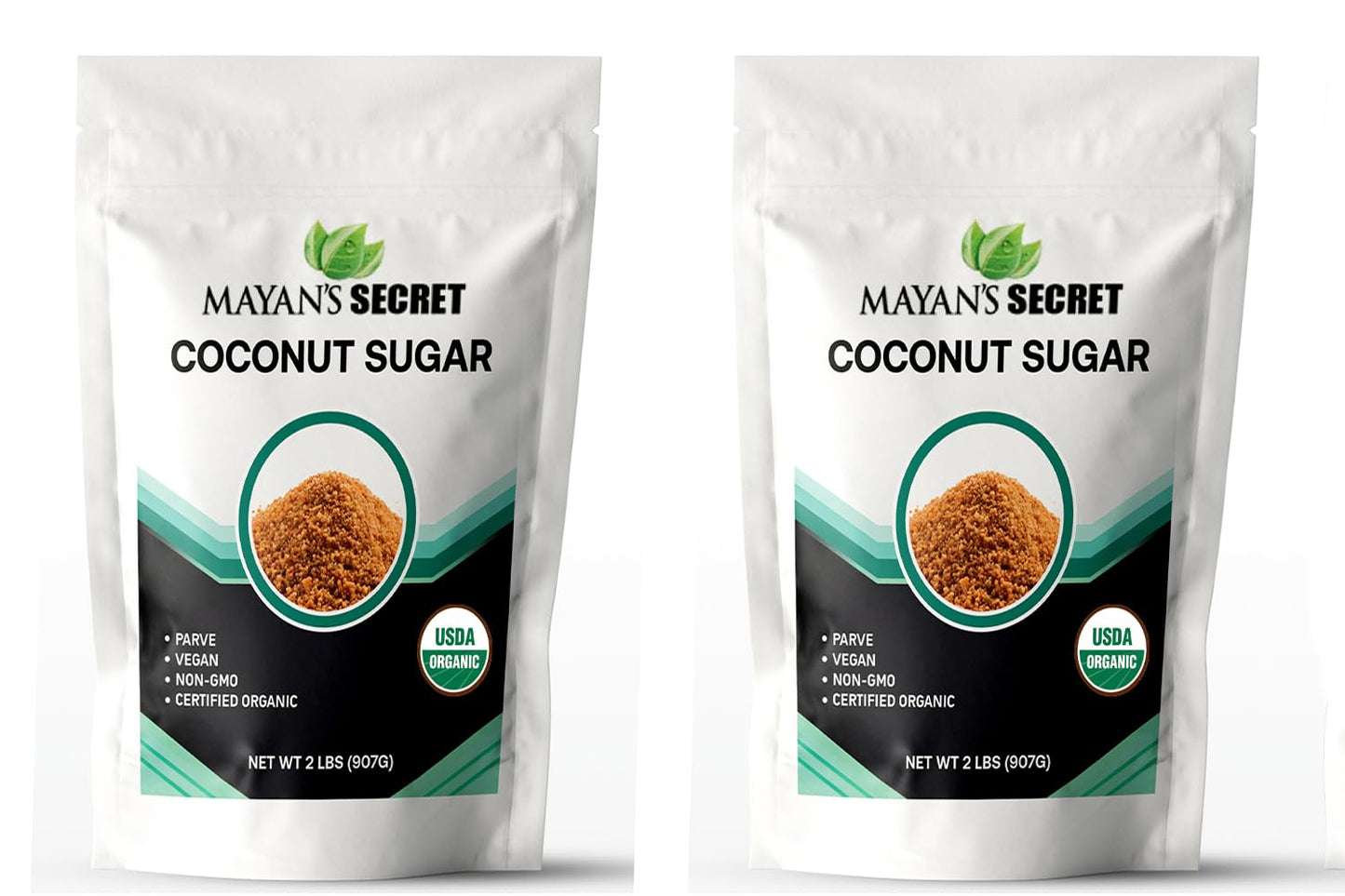 Mayan s Secret 2 lbs USDA Certified Brown Coconut Sugar Organic for Baking - Low Glycemic | Unrefined | Trace Minerals (1 Pound