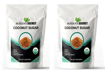 Mayan s Secret 2 lbs USDA Certified Brown Coconut Sugar Organic for Baking - Low Glycemic | Unrefined | Trace Minerals (1 Pound