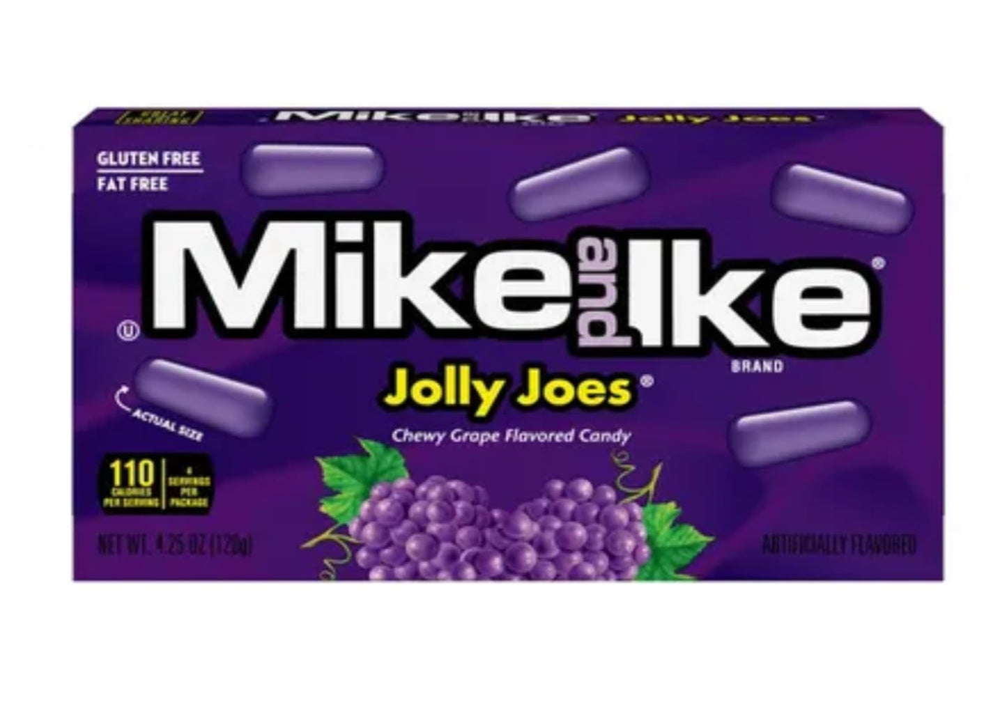 MIKE AND IKE Jolly Joes G  Chewy Candies - Pack of 3 - Theater Boxes - 10.9 x 5.7 x 16 cm