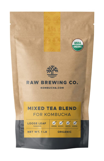 Kombucha.Com Certified Organic Loose Leaf Tea - Kombucha Brewing Blends (Mixed Tea Blend, 8 Ounce). Makes Up To 25 Gallons.