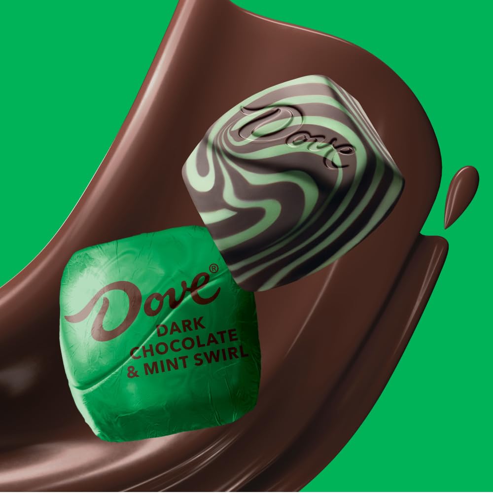 Dove Dark Chocolate Mint Swirl Candy Bulk Pack, 7.61 oz Bag, Pack of 8