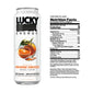 Lucky Energy Sugar Free Energy Drink, Pack of 12 Cans, 19.2 Fl Oz, Orange Drizzle, 200mg Caffeine, Ginseng, Taurine, Beta-Alanine