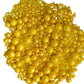 Edible Yellow Sugar Pearls Candy Sprinkles 120G/ 4.23Ounce Baking Cake Sprinkles Cupcake and Cake Topper Cookie Decorations Wedd
