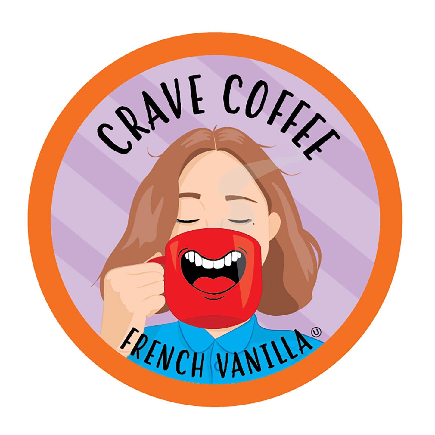 Crave Beverages Flavored Coffee Pods, French Vanilla, 40 Count, Compatible with 2 K-Cup Brewers