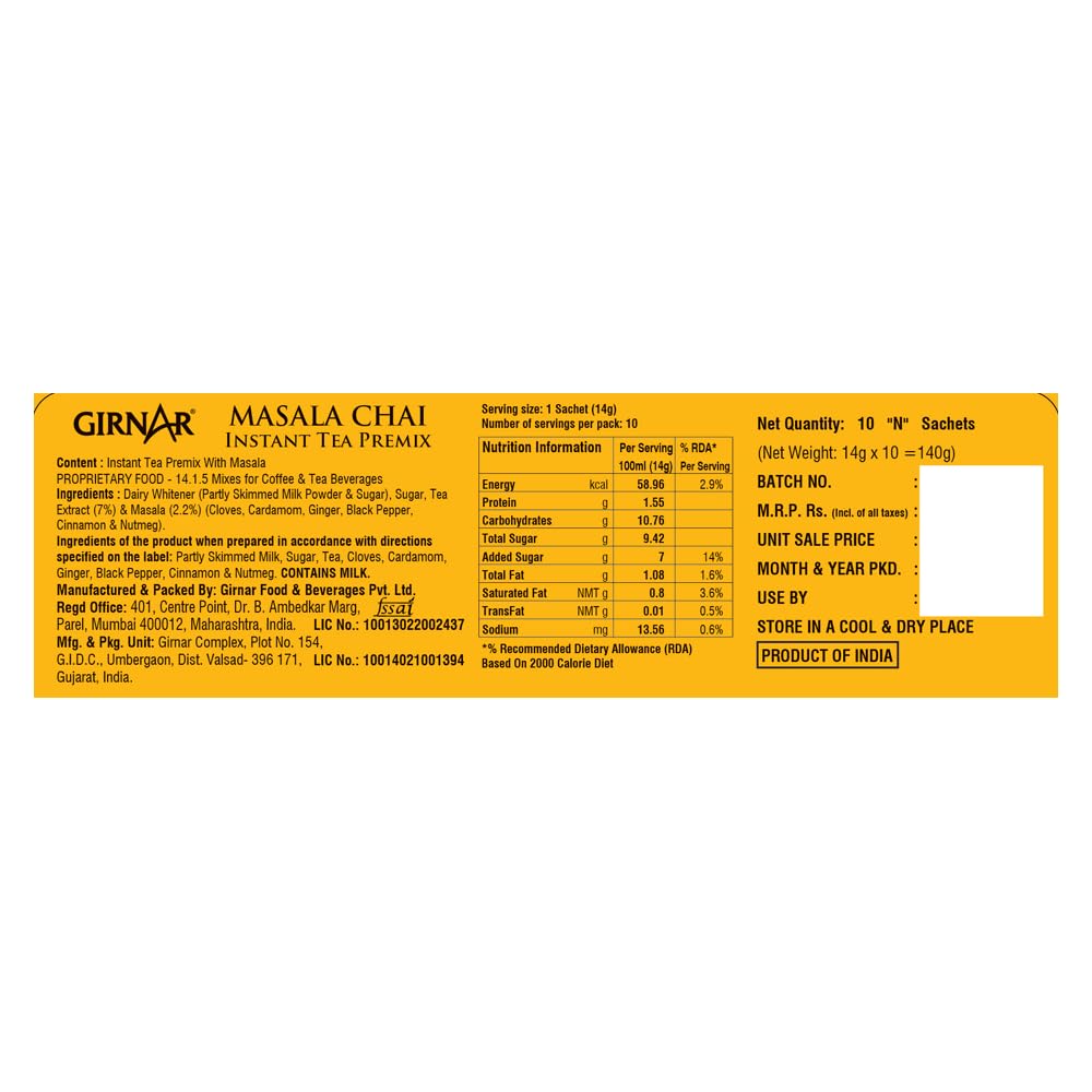 Girnar Instant Premix With Masala (10 Sachets)
