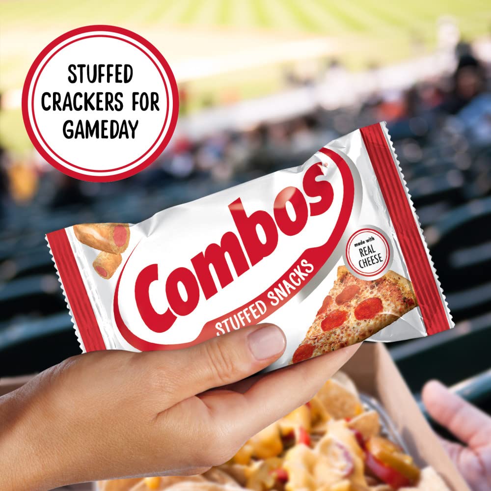 Combos Pepperoni Pizza Cracker Baked Snacks Bag 1.7 Ounce, 18 Count (Pack Of 2)