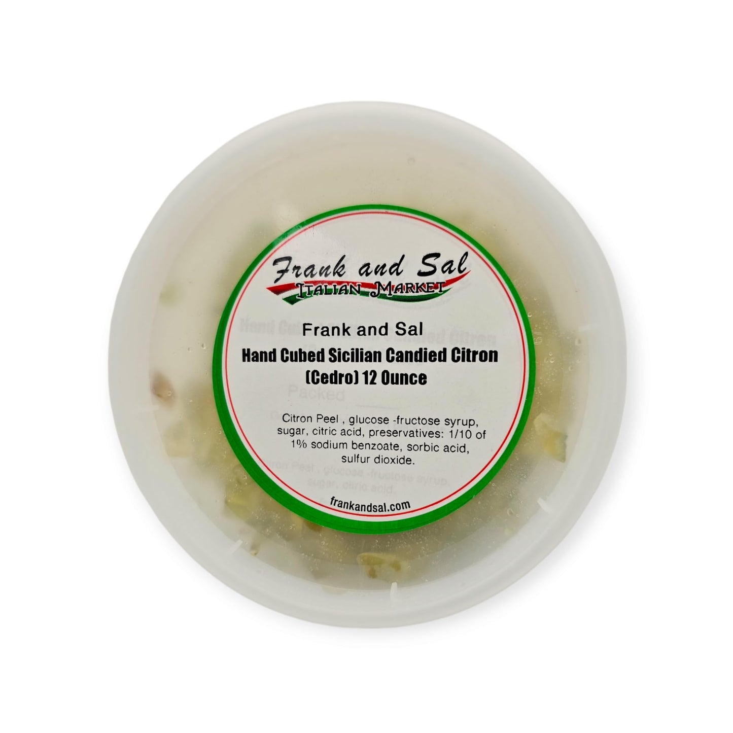 Frank and Sal Italian Market Hand Cubed Sicilian Candied Citron, 12 Ounce Container