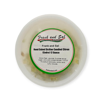 Frank and Sal Italian Market Hand Cubed Sicilian Candied Citron, 12 Ounce Container