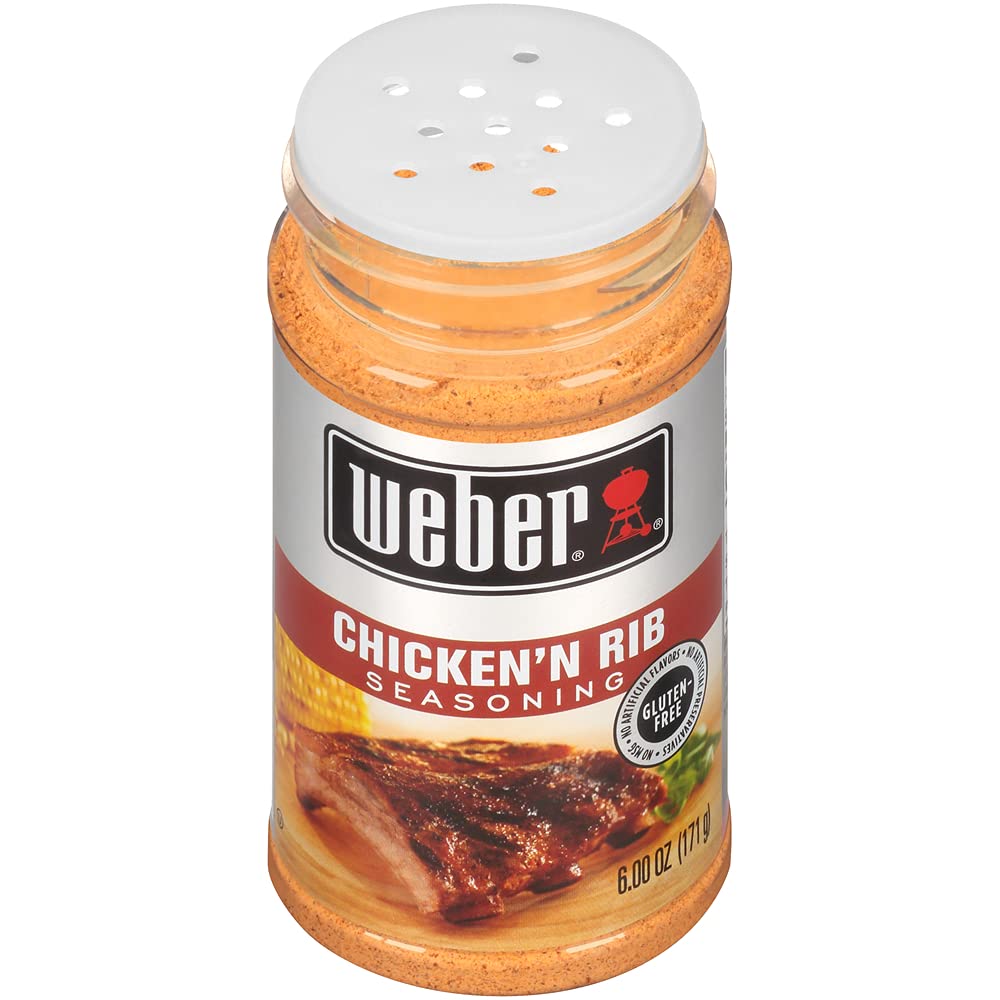 Weber Chicken 'N Rib Seasoning, 6 Ounce Shaker (Pack Of 6)
