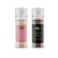 GOOD TIERRA Salt and Pepper Grinder Set - Himalayan Pink Salt 4.5 oz & Black Pepper 2 oz - Ideal for Cooking and Seasoning