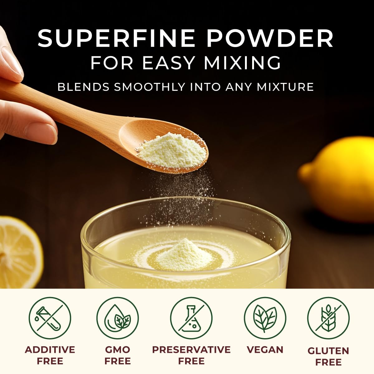 Gya Tea Co Lemon Powder 1.1lb (17.64 Oz) - USDA Organic 100% Fresh Natural Consistent Lemon Taste, No Sugar & Additives - Great