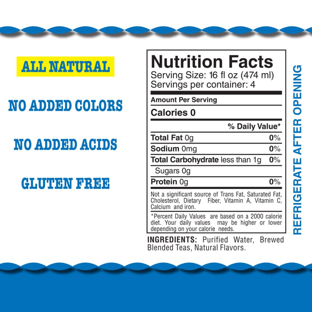 Unsweetened Black Iced Tea, Real Brewed, Caffeinated, Pure And Natural, No Artificial Flavors Or Colors (64Oz Pack Of 1) By Sout