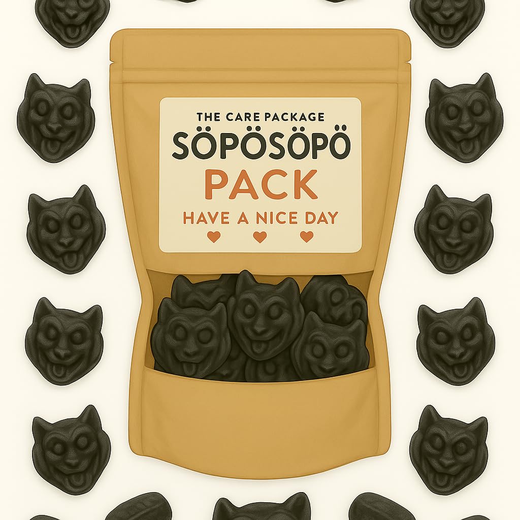 SÖPÖSÖPÖ Smoky Licorice Gummies – Finnish Soft Candy – 150g – Unique Devil Shape