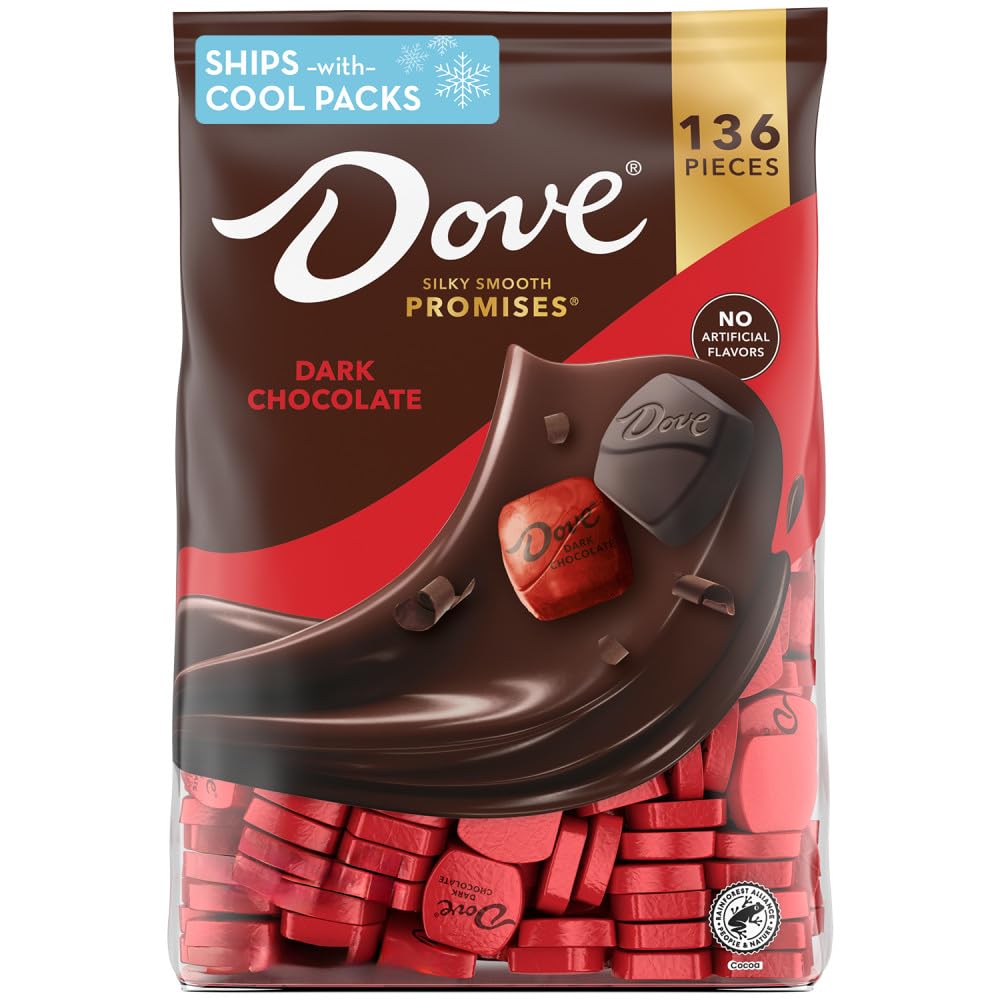 DOVE PROMISES Dark Chocolate Candy  136 Ct Bulk Bag