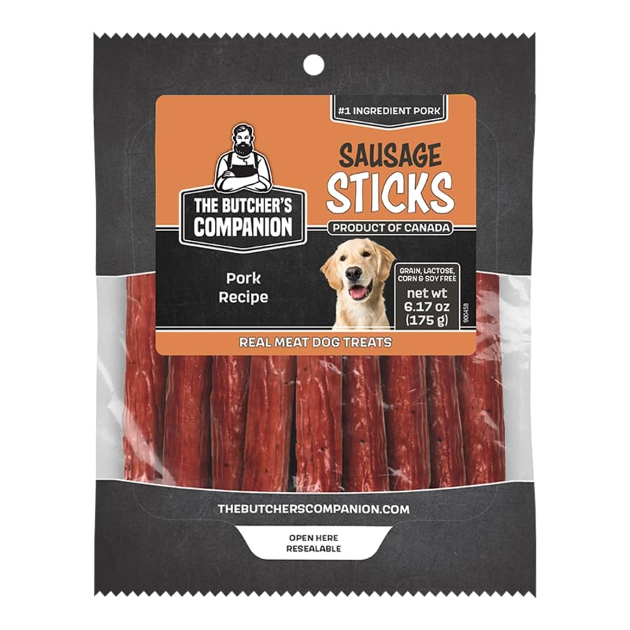 The Butchers Companion Sausage Sticks Dog   - Pork Recipe 6.17Oz