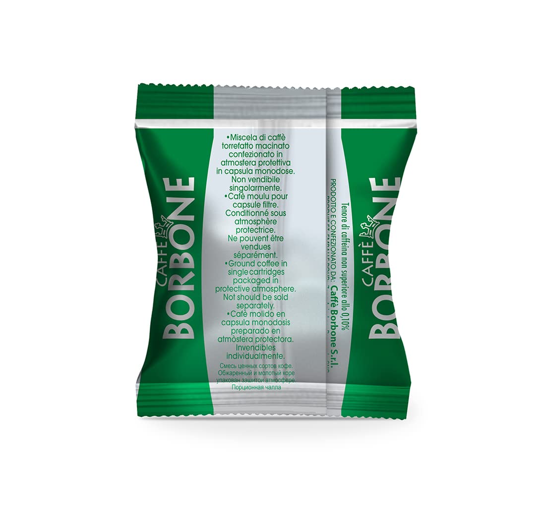 Caffe Borbone Nespresso Compatible Coffee Pods, Dek Blend Decaffeinated, Medium Roast, Decaf Espresso - Not Compatible With Vert