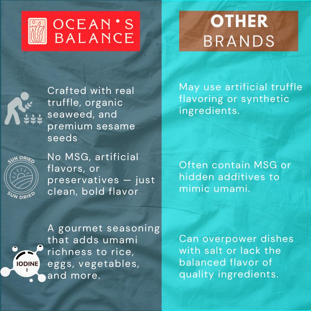 Oceans Balance Bonito Furikake Seasoning - Seaweed Seasoning with Bonito Flakes & Maine Coast Seaweed - Healthy Seaweed Salt Ble