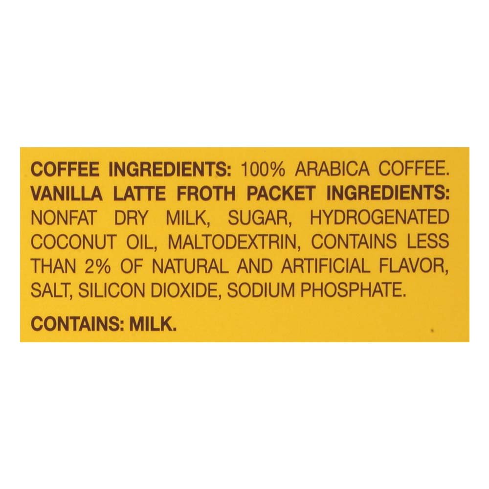 Gevalia Vanilla Latte Espresso Coffee With Froth Packets, K-Cup Pods, 9 Count
