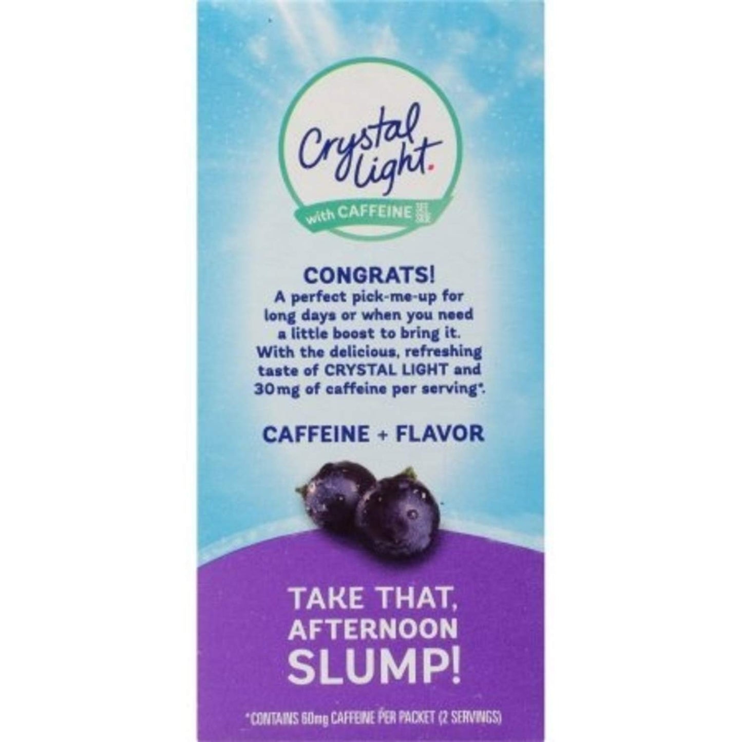 Crystal Light On-the-Go Energy Drink Mix, Sugar-Free G , Caffeinated, 1.1 oz, 10 ct (Pack of 8)