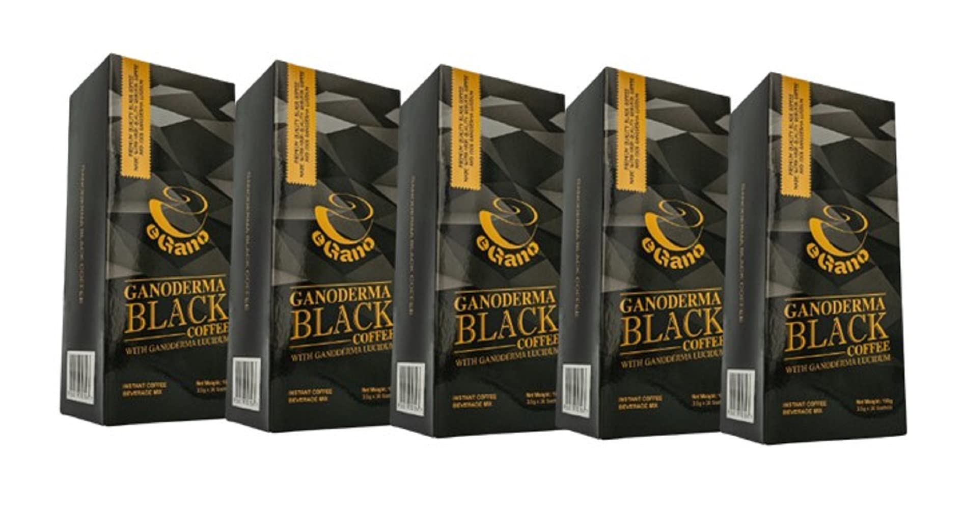 5 Boxes Egano Top-Grade Ganoderma Black Coffee Instant Coffee With Ganoderma Lucidum Extract (3.5G X 30 Sachets Box)  Egbc