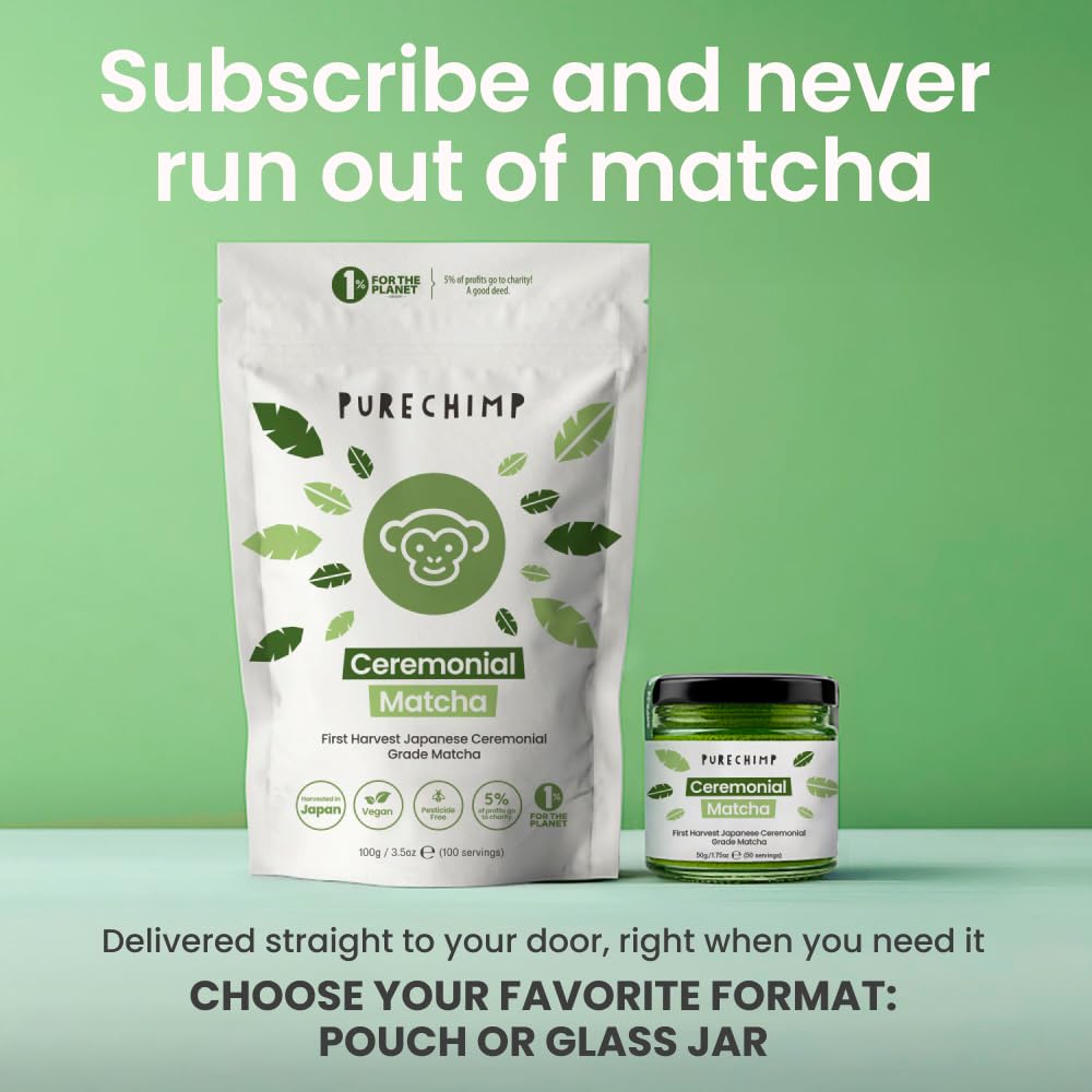 Matcha Green Tea Powder - 1.75 Ounces (50g) of Ceremonial Grade Japanese Matcha for Baking, Lattes and Smoothies - Regular