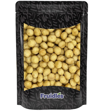 Fruidles Roasted & Salted Macadamia Raw Nuts, Natural Non-Gmo, Gluten-Free, Healthy Fat, Emergency Food, Survival Food, Half-Pou