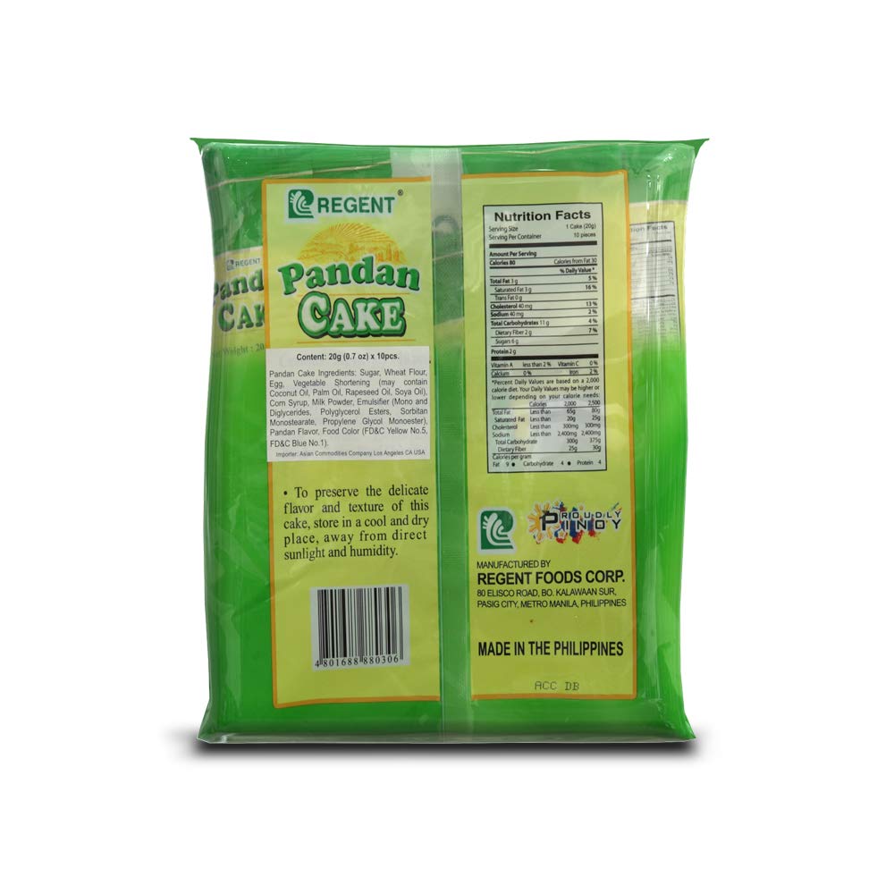 Regent Cakes Pandan Net Wt 200G, 2 Pack