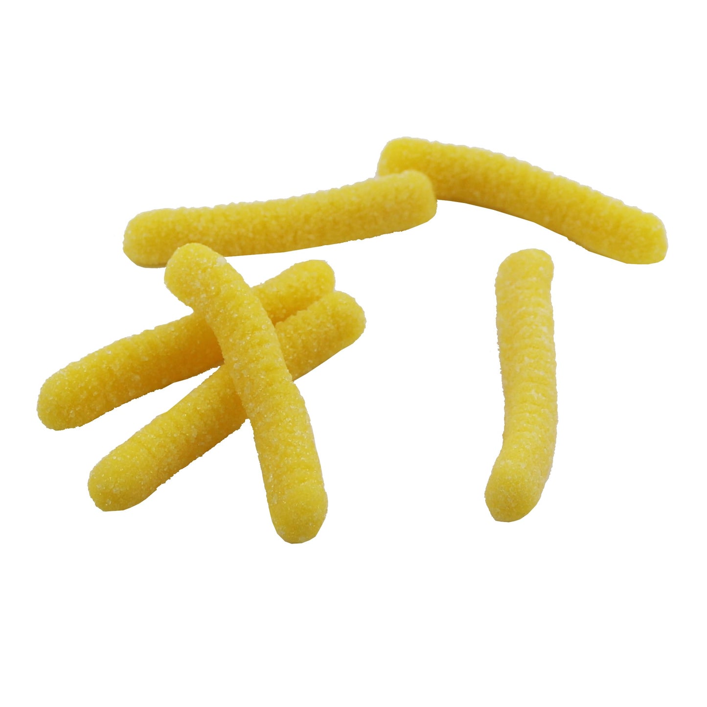 Firstchoicecandy Sweet & Sour Gummy Worms, Multi Flavors And Solid Colors (2 Pound, Sour Yellow Pineapple)