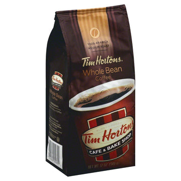 Tim Hortons Whole Bean Original  Medium Roast Coffee  Made with 100% Arabica Beans  12 Ounce Bag