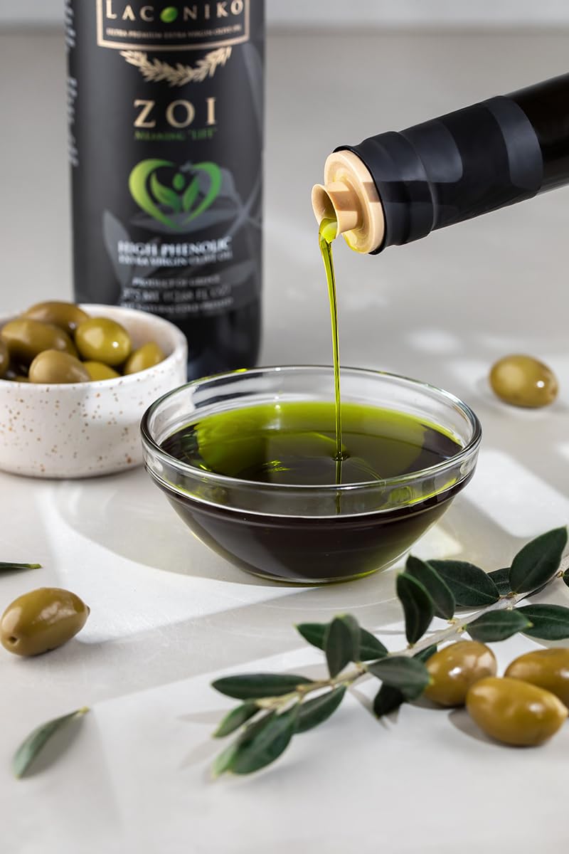 Laconiko Zoi Ultra High Phenolic Extra Virgin Olive Oil | New September 2024 Harvest! | 1870 Mg/Kg Polyphenols | Rich In Oleocan