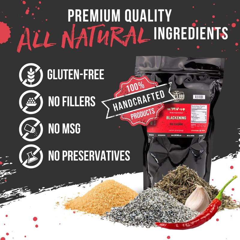 Lanes Blackened Seasoning Spice, All-Natural Cajun Seasoning, 32 Ounce, Made in the USA