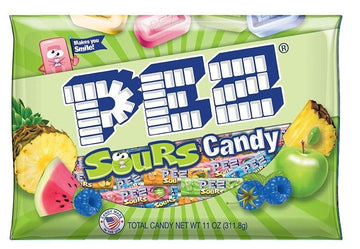 Bulk Sour Candies Refill Bags, Pineapple, Green Apple, Blue Raspberry, And Watermelon Hard Candy Sours 11Oz. Bag Of Sour Fruit C