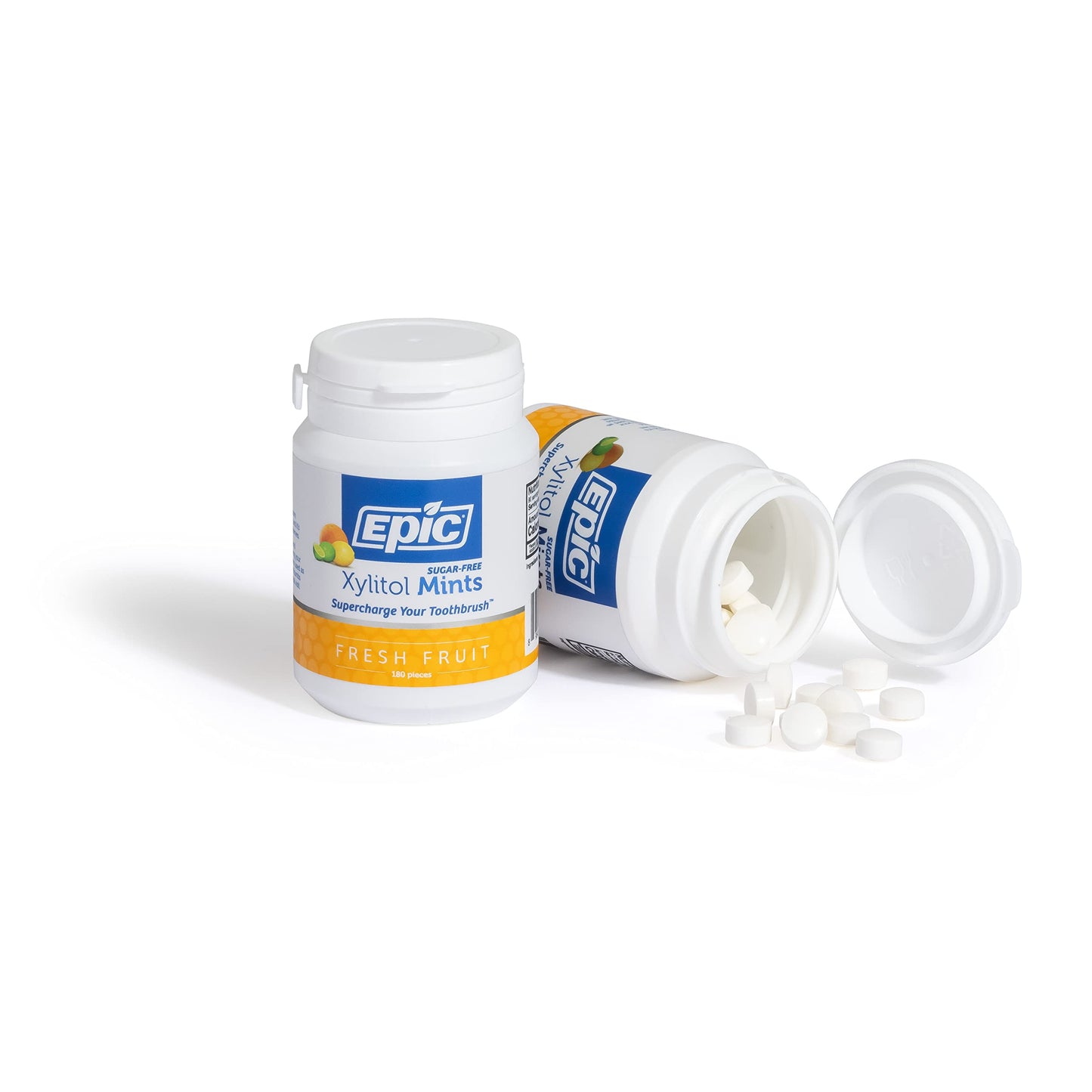 Epic Mints - Aspartame Free 100% Xylitol Mints - Sugar Free Mints Fresh Fruit Flavored, 180 Pieces (Pack Of 2)