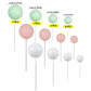 Gyufise 30Pcs Ball Cake Topper Mini Balloons Decorations for Wedding and Birthday, Foam Balls, White Green Pink