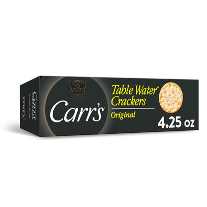 Carrs Table Water Crackers, Baked Snack Crackers, Party Snacks, Original (6 Boxes)