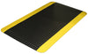 Durable Vinyl Diamond-Dek Sponge Industrial Anti-Fatigue Floor Mat, 2' X 3', Black With Yellow Border