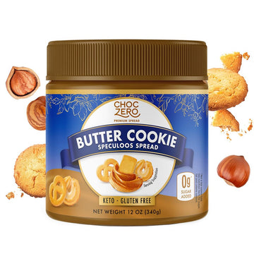 Choczero Keto Cookie Butter Spread - No Sugar Added, Gluten Free, Low Carb Speculoos, Biscuit, Keto Friendly, Nut Butter Alterna