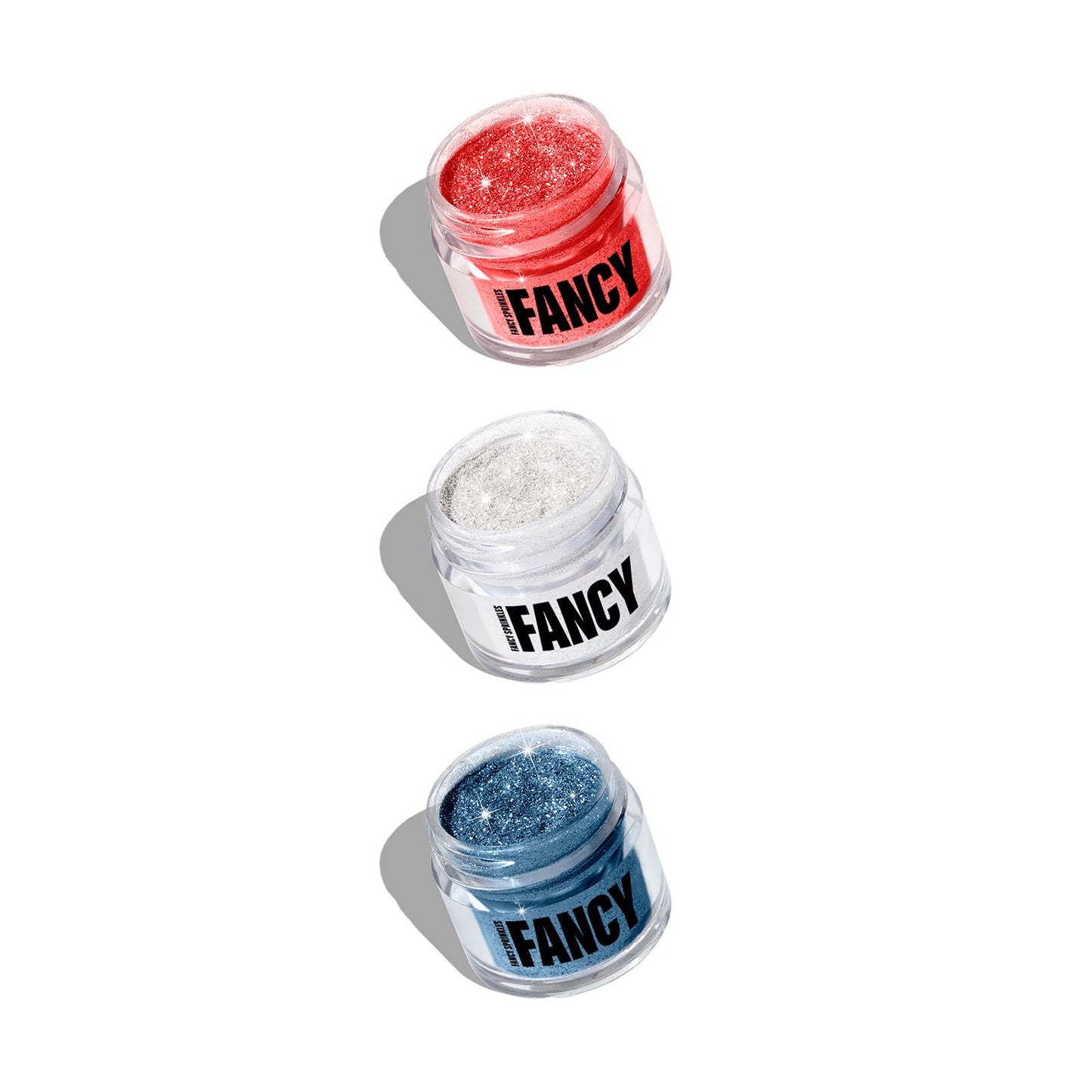 Fancy Sprinkles Star-Spangled Hammered Edible Glitter Set for Memorial Day Celebrations, Sparkling Food & Drinks, No Taste or Te