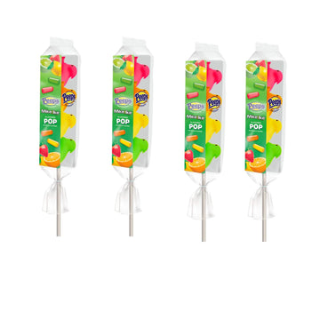 Peeps Marshmallow Chick Pops, Mike and Ike Flavored Peeps, Easter Basket Stuffer, On-the-Go Treat, 4 Pack, 1.38 Ounces