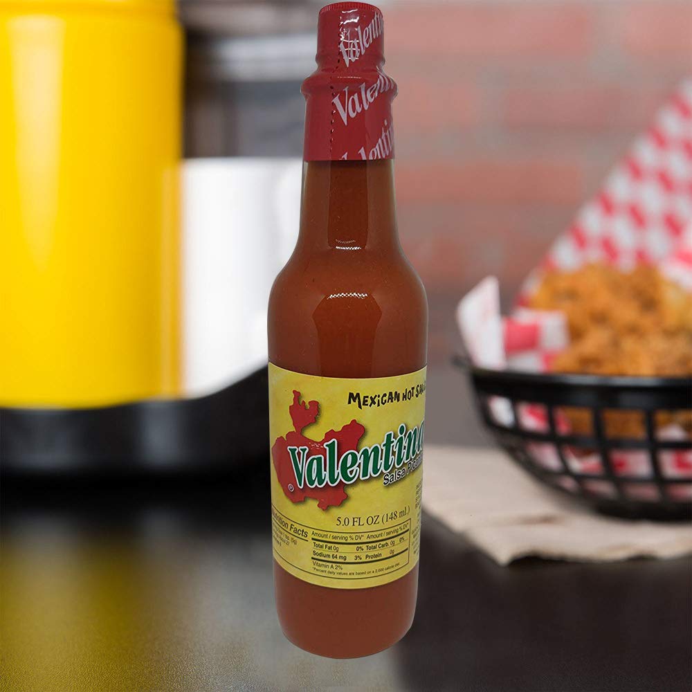 Valentina Salsa Red Hot Sauce Spice Mix Made From Red Peppers Perfect For Chips Fast Foods Lunch Snacks Or More 5 Ounce (148 Ml)