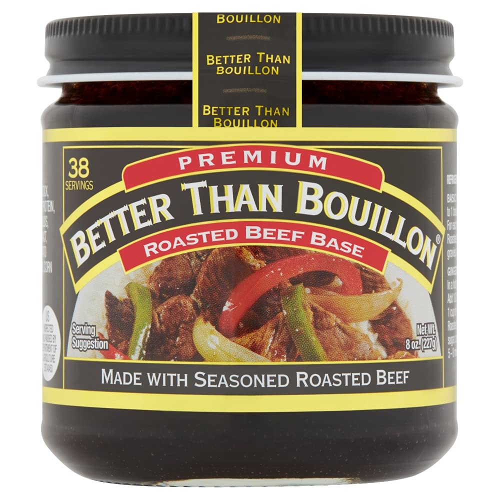 Better Than Bouillon Enhanced Roasted Beef Base, Made With Seasoned Roasted Beef, Blendable Base For Added Flavor, 38 Servings Per Jar, 8 Ounce Jar (Pack Of 2)